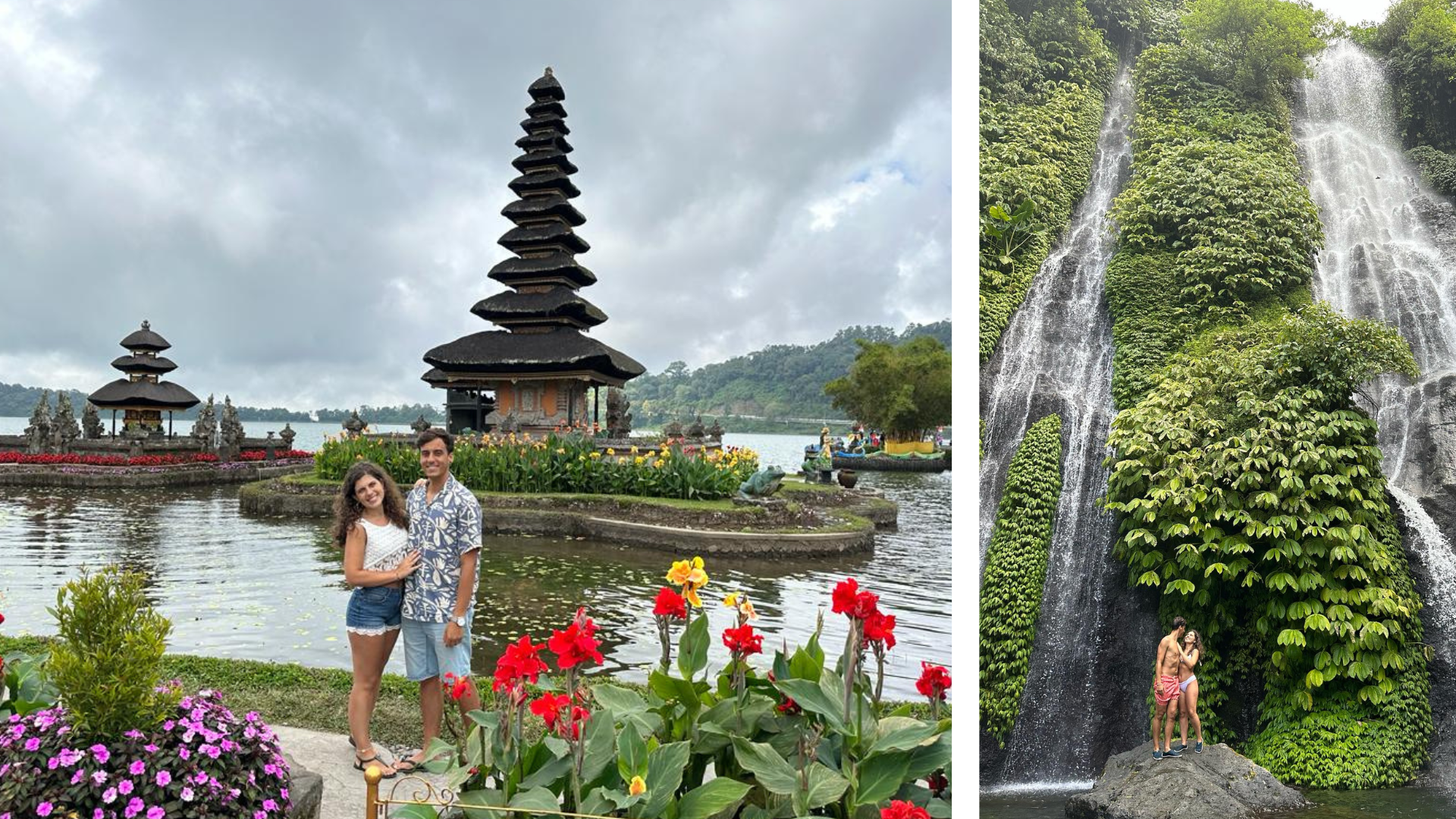 Templo Ulun Danu Bratan e Cascata Banyumala Twin